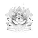 Express your dedication to mental health with a dotwork tattoo of a lotus flower emerging from a snake, symbolizing transformation and resilience. tattoo design idea