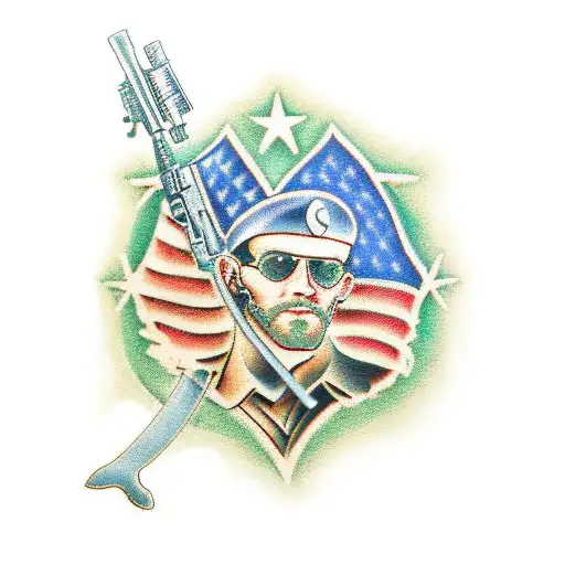 special forces green beret tattoo design idea