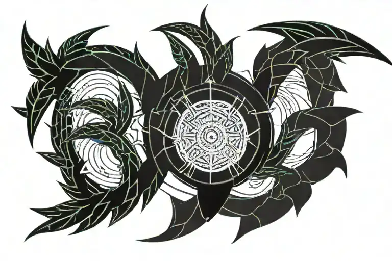 laurel wreath men neck tattoo design idea
