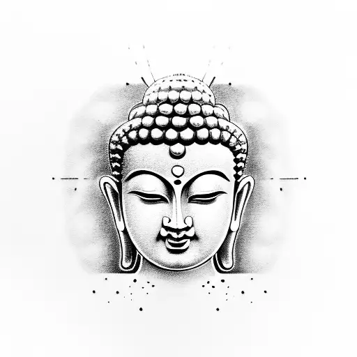 Buddha face  tattoo design idea