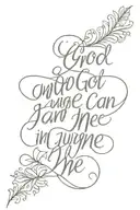 quote only god can judge me in script tattoo design idea