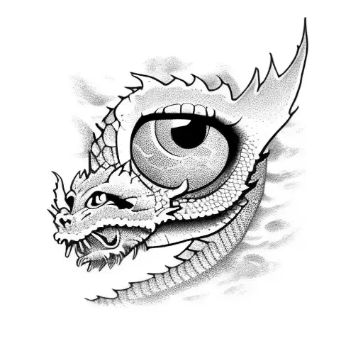 dragon eye tattoo design idea