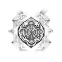 Create a dotwork tattoo inspired by your love for steampunk tattoo design idea