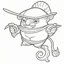 fighting ravioli tattoo design idea