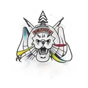 mały czarny tatuaż na żebrach tattoo design idea