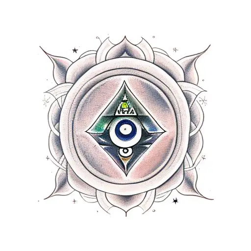 chakra wrapped in vines tattoo design idea