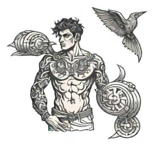 hermes  tattoo design idea