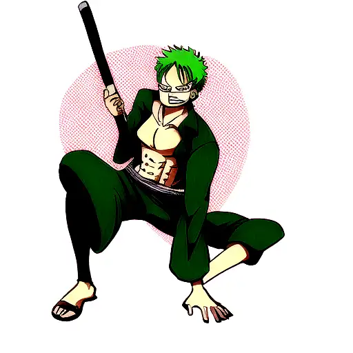 Zoro one piece tattoo design idea