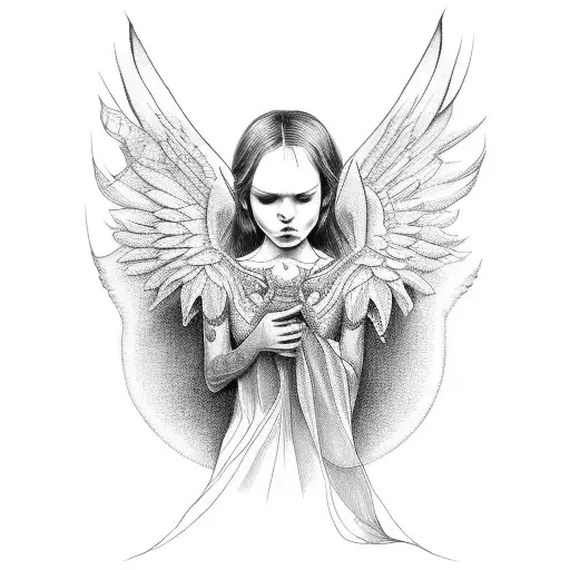 angel, bondage tattoo design idea