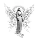 angel, bondage tattoo design idea