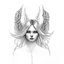 angel, bondage tattoo design idea