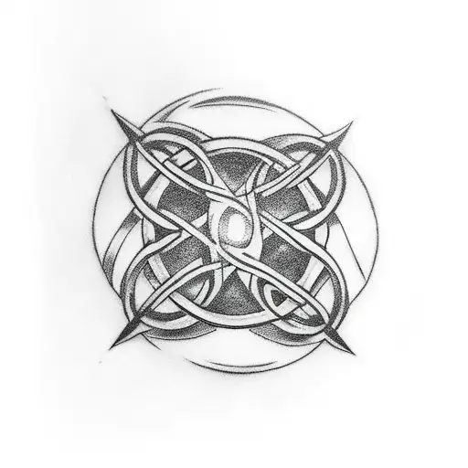 DC comics moon knight Celtic knot tattoo design idea