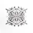 city mirage, cacti, crows—intricate beauty, serene expanse, and vibrant life, inked with precision. tattoo design idea