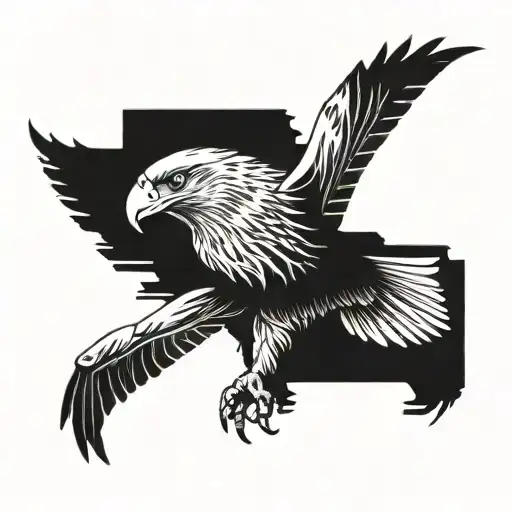 eagle soaring tattoo design idea