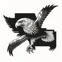 eagle soaring tattoo design idea