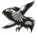 eagle soaring tattoo design idea