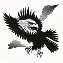 eagle soaring tattoo design idea