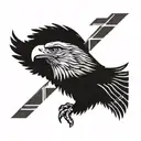 eagle soaring tattoo design idea