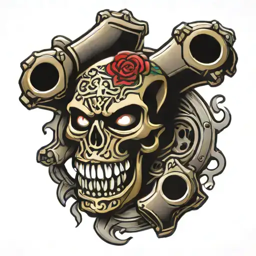 brass knuckles tattoo design idea