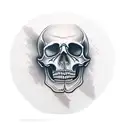 Smokey skull sleeve tattoo design idea