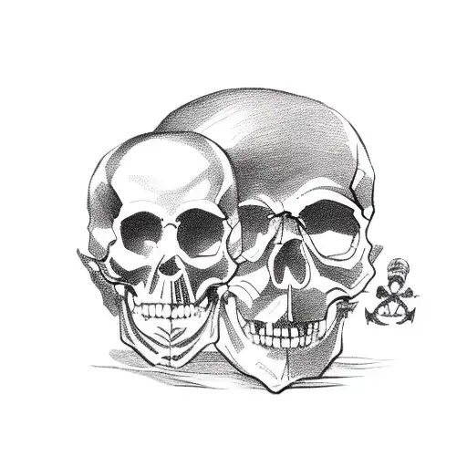 skull like pirates of the Caribbean but with quote that says "MEMENTO MORI" tattoo design idea