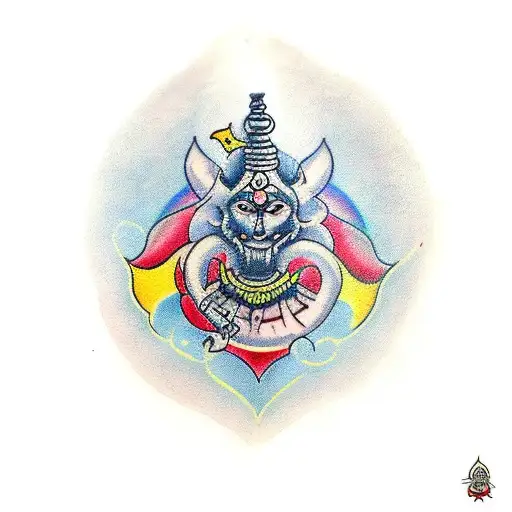 shiv trisul tattoo design idea