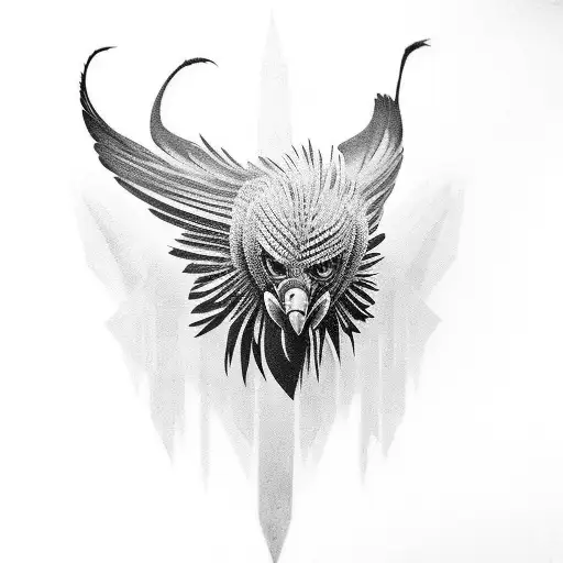 vulture tattoo design idea