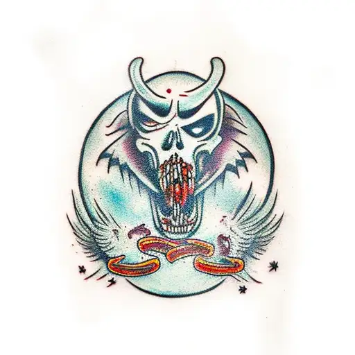 zombie vulture tattoo design idea