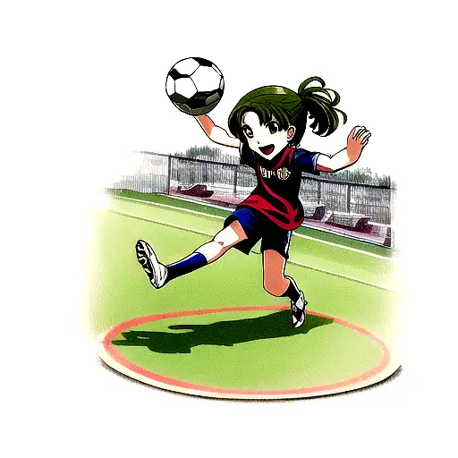 Pistachio playing soccer tattoo design idea