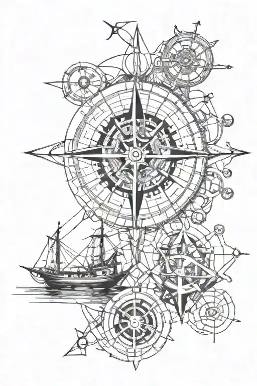 I want to cover my left arm with a tattoo. I am a software developer. I like boats and mechanical watches. can you sugge tattoo design idea