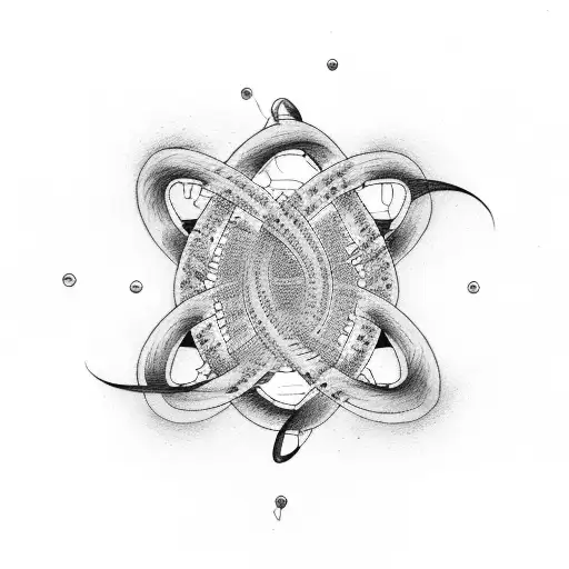 dna spin tattoo and planet parade tattoo design idea