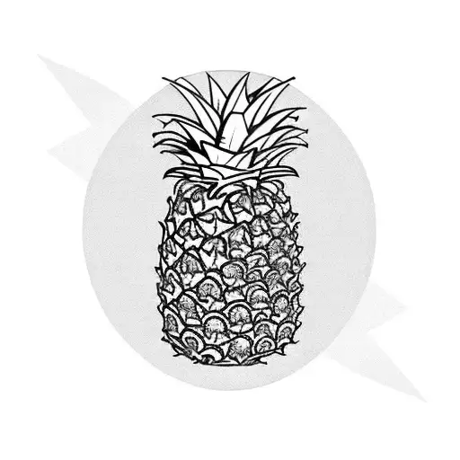 Pineapple tattoo design idea