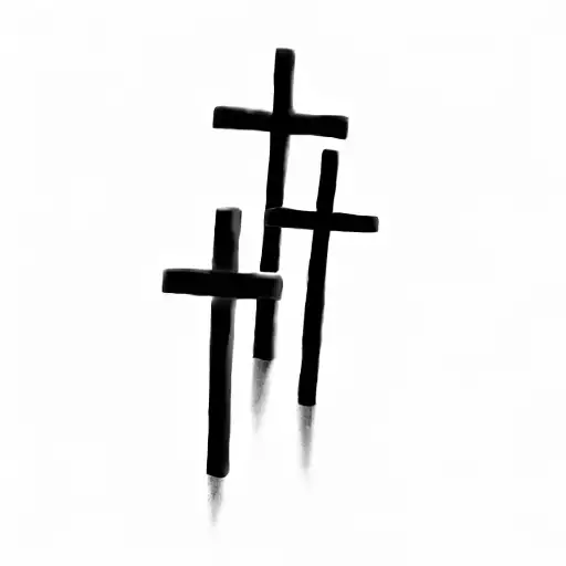 three crosses tattoo design idea