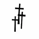 three crosses tattoo design idea