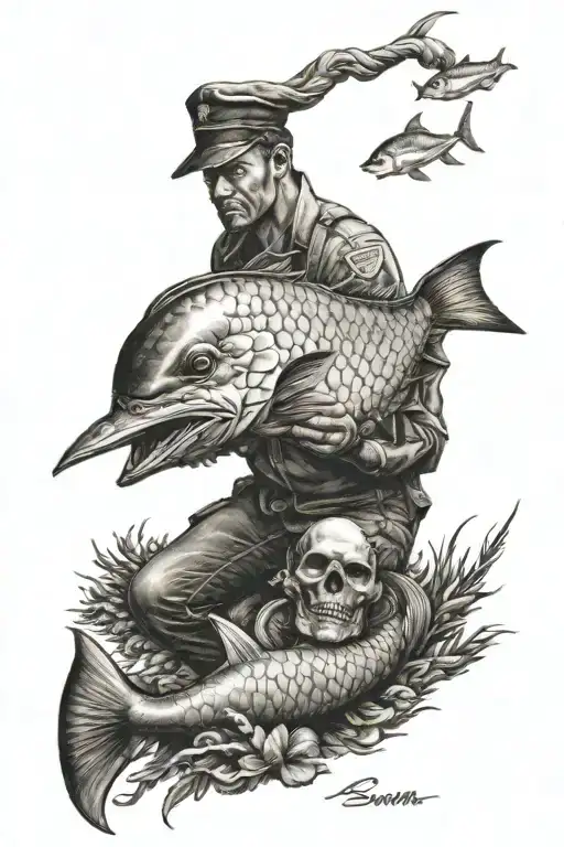 seaman tattoo design idea