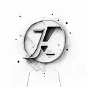 a letter R with the number 7 tattoo design idea