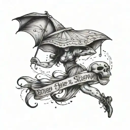 never fear a storm, learn to dance in the rain tattoo design idea