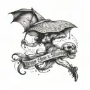 never fear a storm, learn to dance in the rain tattoo design idea