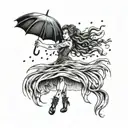 never fear a storm, learn to dance in the rain tattoo design idea