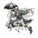 never fear a storm, learn to dance in the rain tattoo design idea