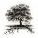 leafless tree tattoo design idea