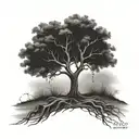 leafless tree tattoo design idea