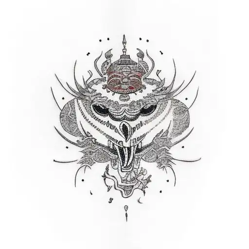 Raven tattoo design idea