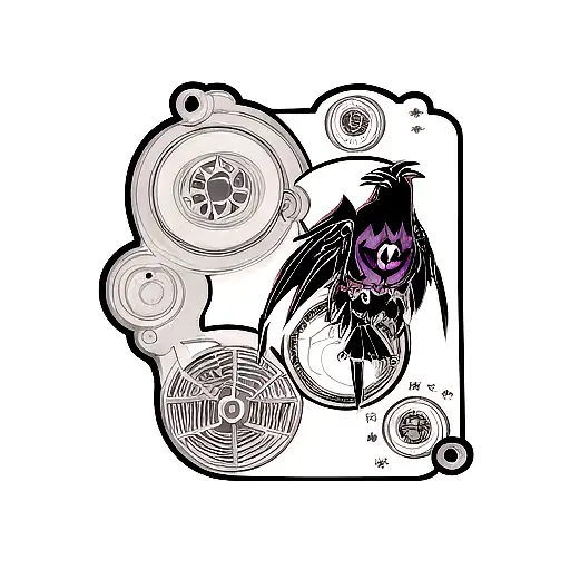 Raven tattoo design idea
