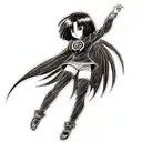 Raven tattoo design idea