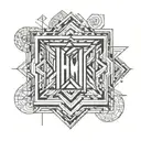 Letters AHM tattoo design idea