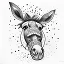 donkey smiling tattoo design idea
