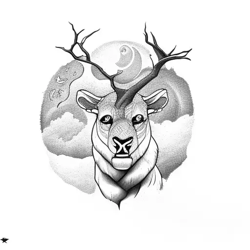 Kobe Bryant, nature, calm, moon tattoo design idea