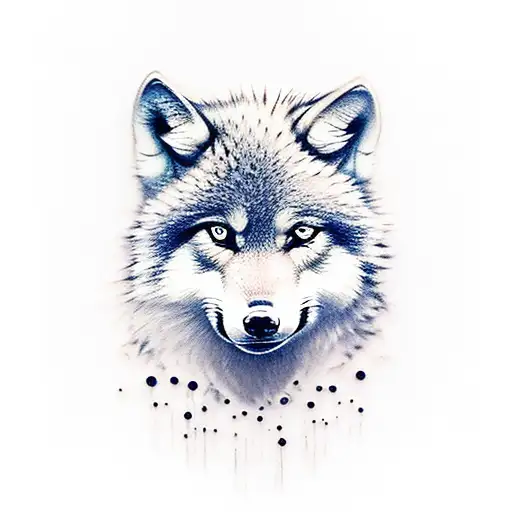 baby wolf tattoo design idea