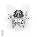 trust no one tattoo design idea